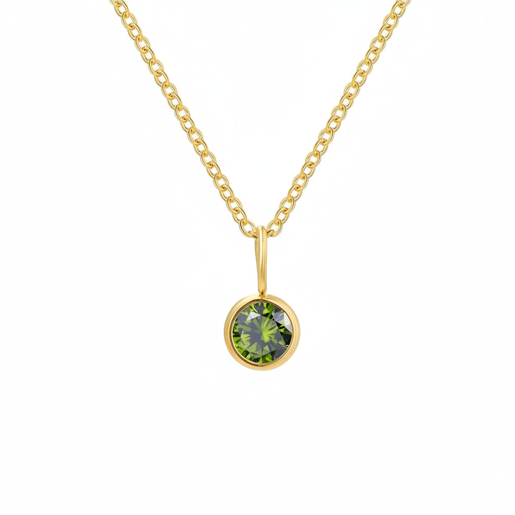 Stainless Steel Choker Neck Women'S Necklace 12 Birthstone Pendant Zirconia Pendants Accessory Anniversary Jewelry Birthday Gift