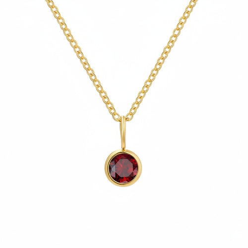 Stainless Steel Choker Neck Women'S Necklace 12 Birthstone Pendant Zirconia Pendants Accessory Anniversary Jewelry Birthday Gift